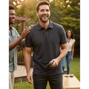 Banana Republic‎ Men’s Luxe Polo - Charcoal Gray (Size XL) (X0478)